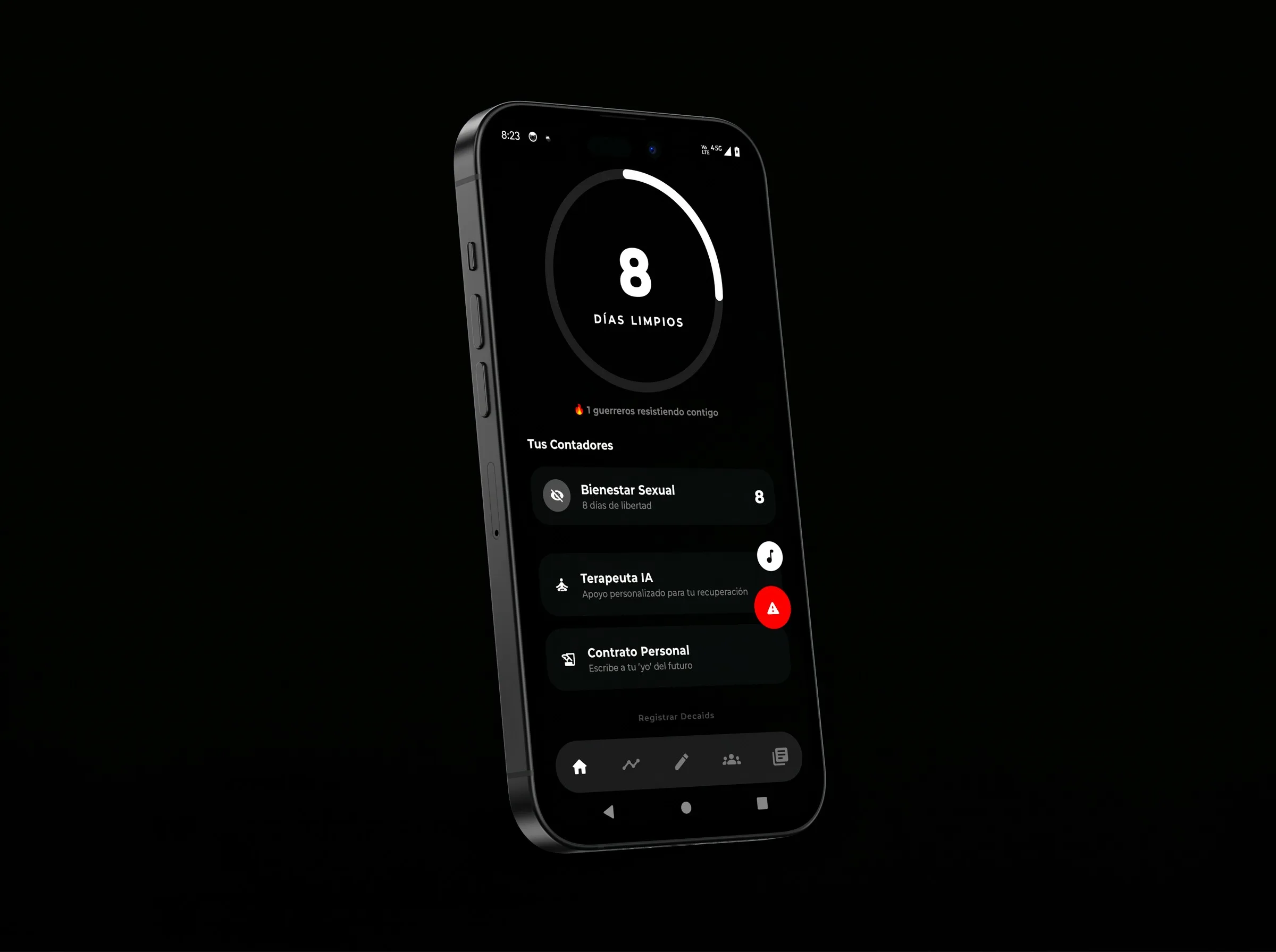 Mockup de la aplicación Ancora con diseño moderno de UI/UX